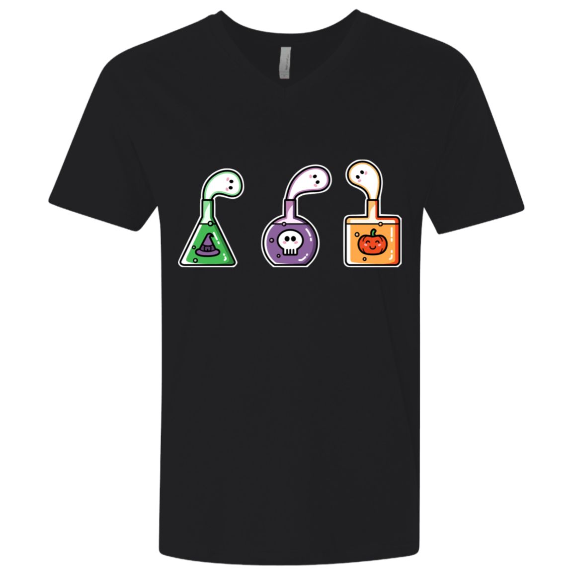 T-Shirts Black / X-Small Kawaii Halloween Potions Men's Premium V-Neck