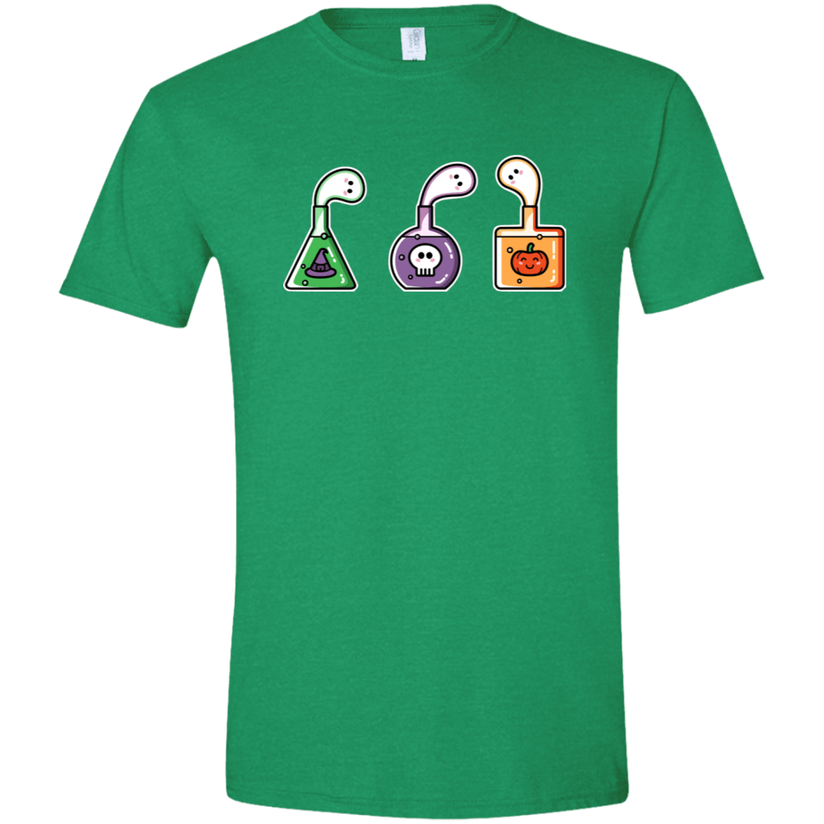 T-Shirts Heather Irish Green / S Kawaii Halloween Potions Men's Semi-Fitted Softstyle