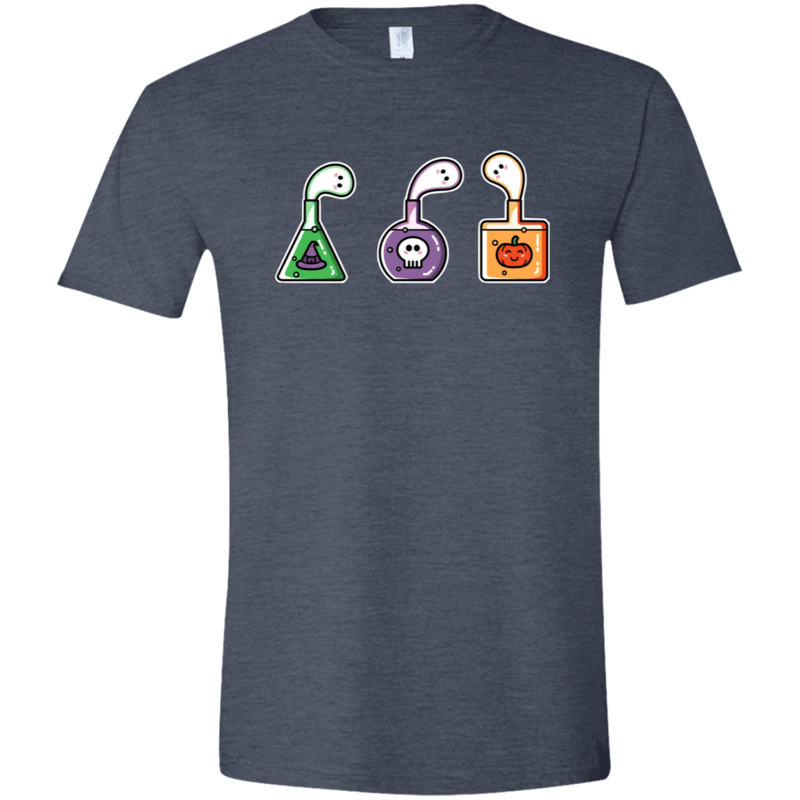 T-Shirts Heather Navy / S Kawaii Halloween Potions Men's Semi-Fitted Softstyle