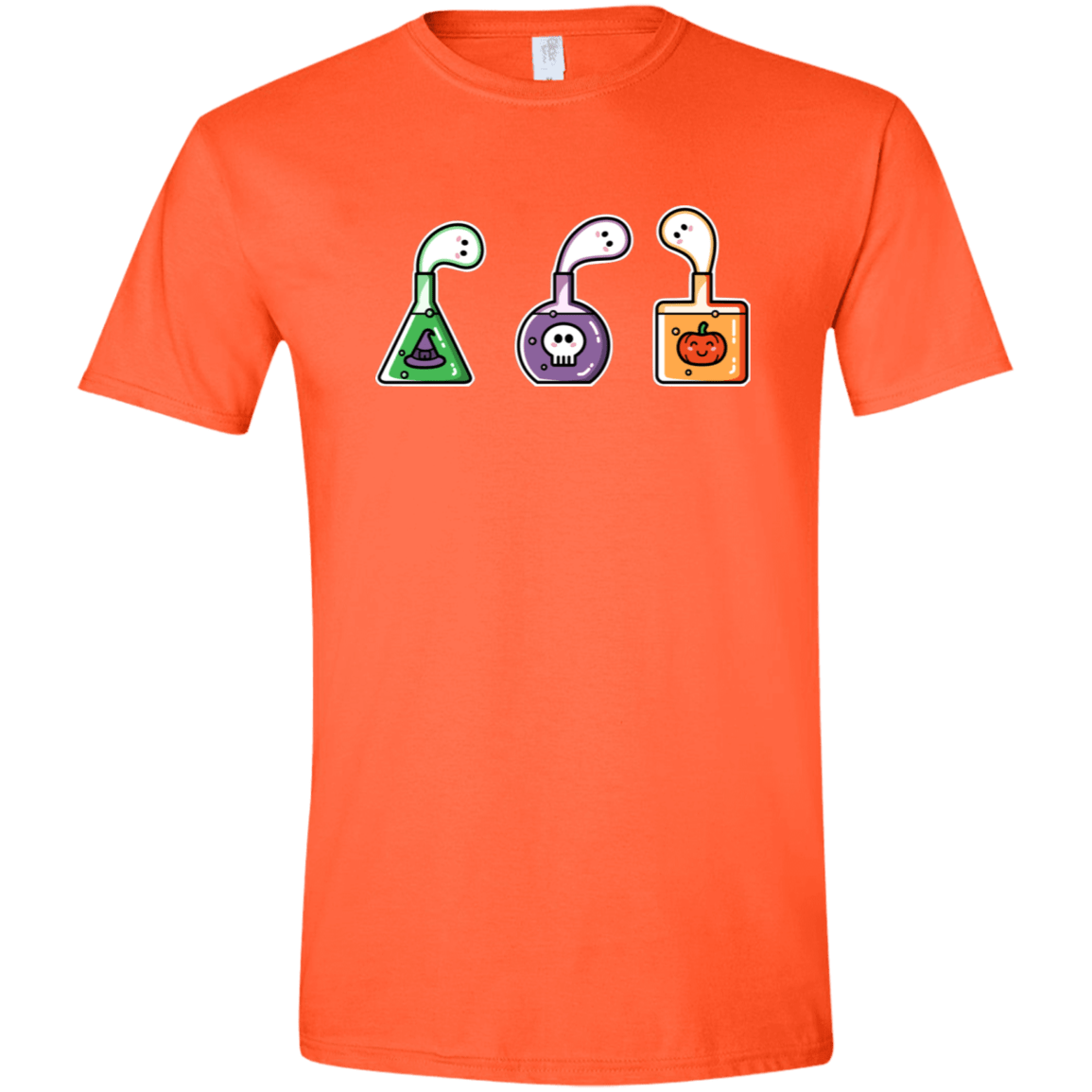 T-Shirts Orange / S Kawaii Halloween Potions Men's Semi-Fitted Softstyle