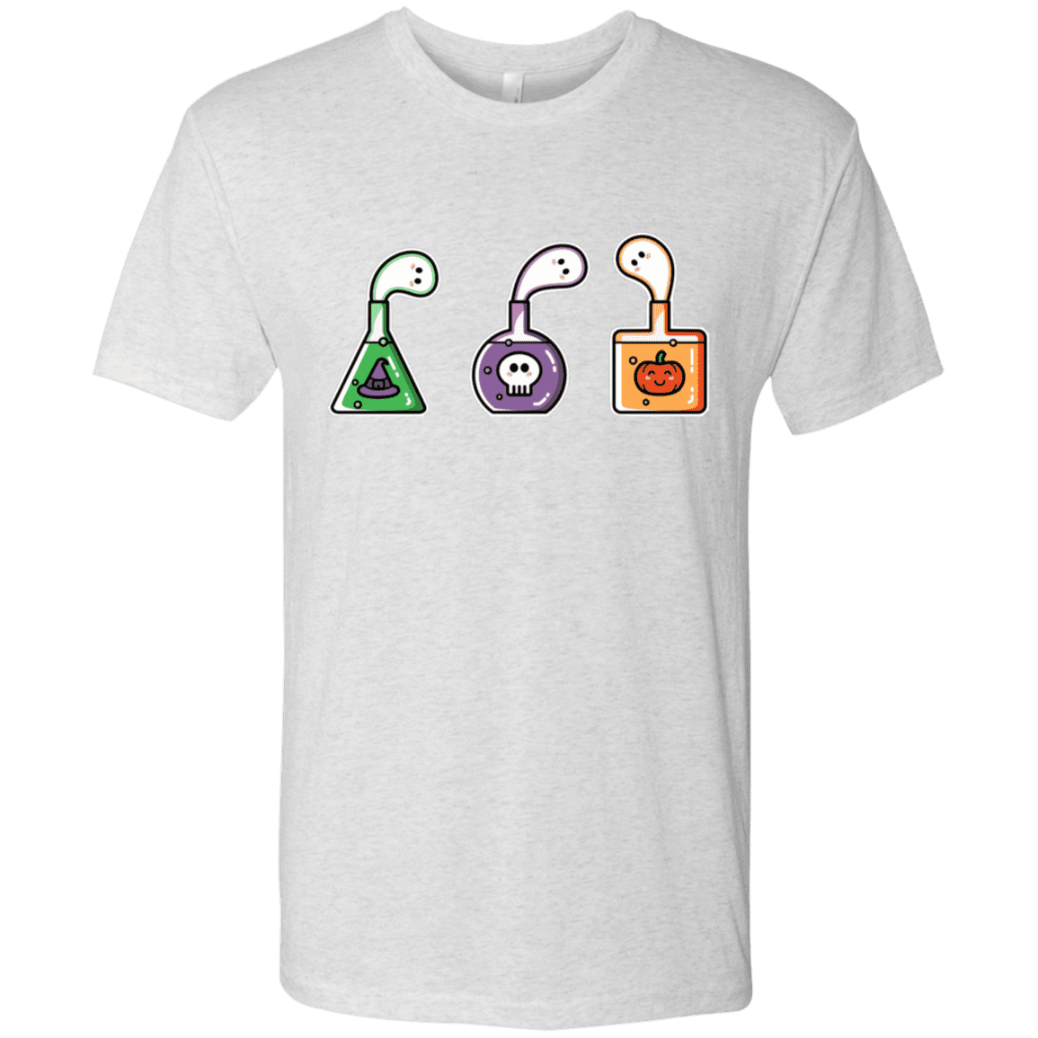 T-Shirts Heather White / S Kawaii Halloween Potions Men's Triblend T-Shirt