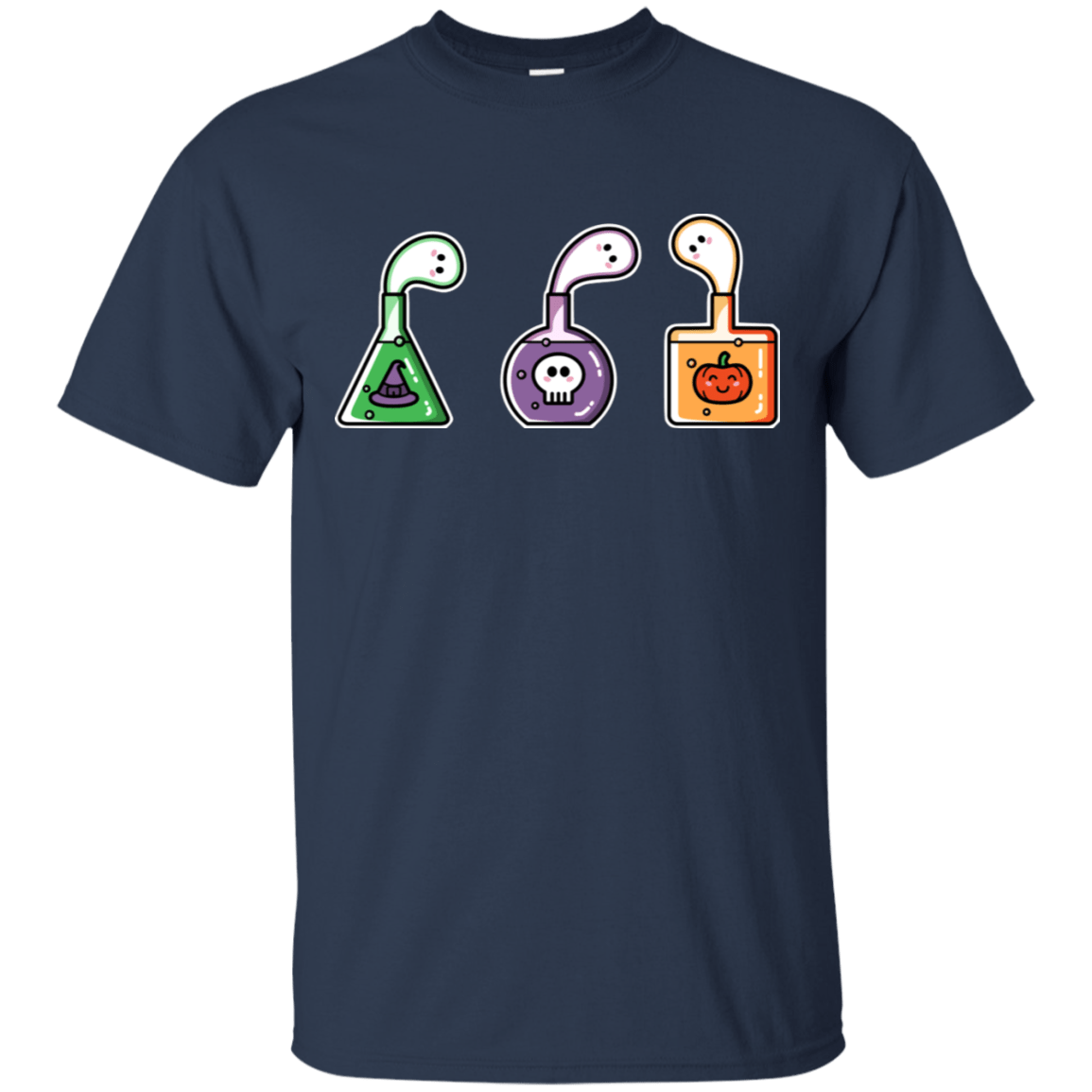 T-Shirts Navy / S Kawaii Halloween Potions T-Shirt
