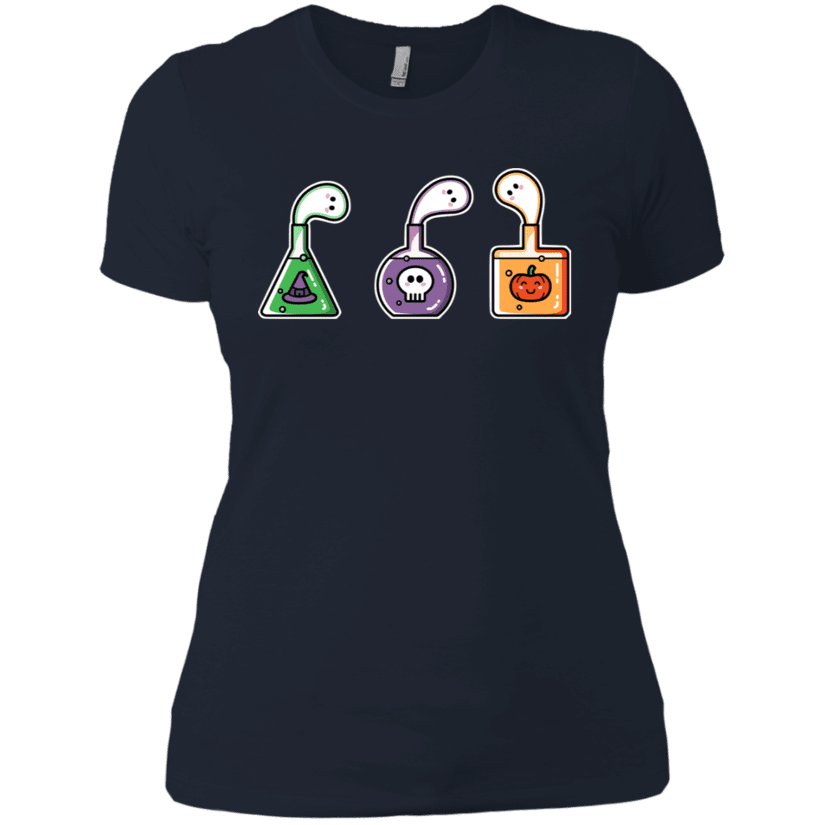 T-Shirts Midnight Navy / X-Small Kawaii Halloween Potions Women's Premium T-Shirt