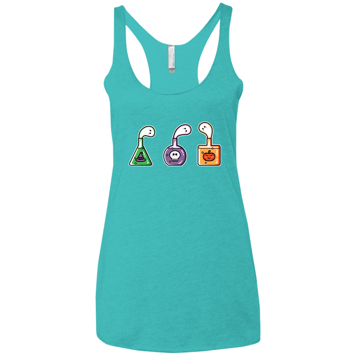 T-Shirts Tahiti Blue / X-Small Kawaii Halloween Potions Women's Triblend Racerback Tank