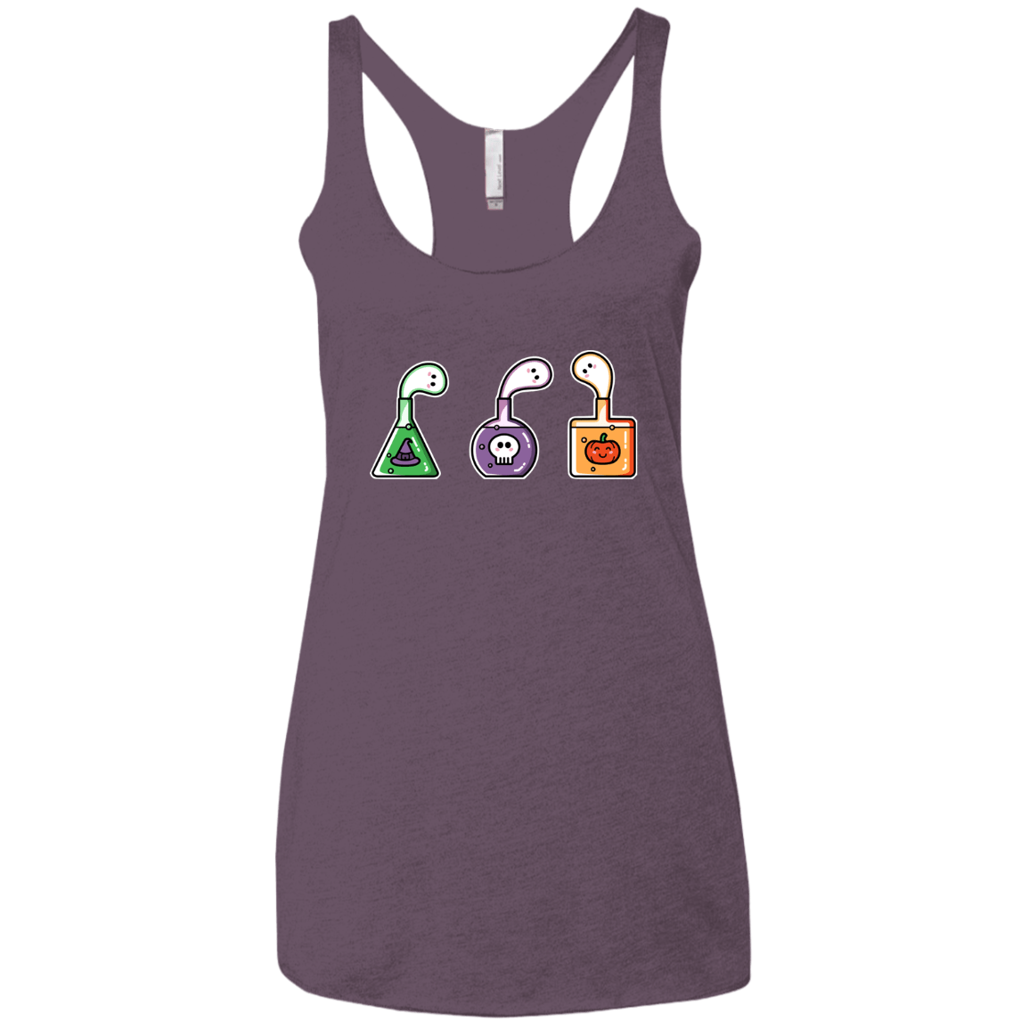 T-Shirts Vintage Purple / X-Small Kawaii Halloween Potions Women's Triblend Racerback Tank