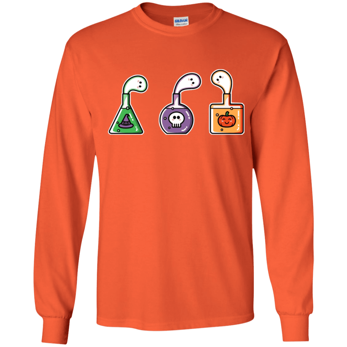T-Shirts Orange / YS Kawaii Halloween Potions Youth Long Sleeve T-Shirt