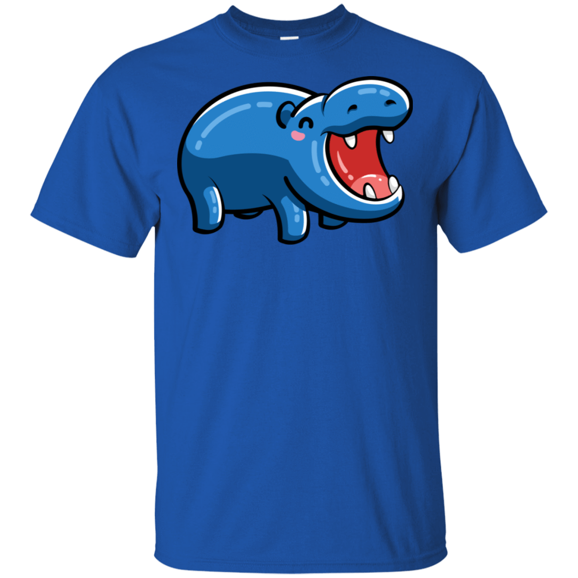 T-Shirts Royal / S Kawaii Happy Hippo T-Shirt