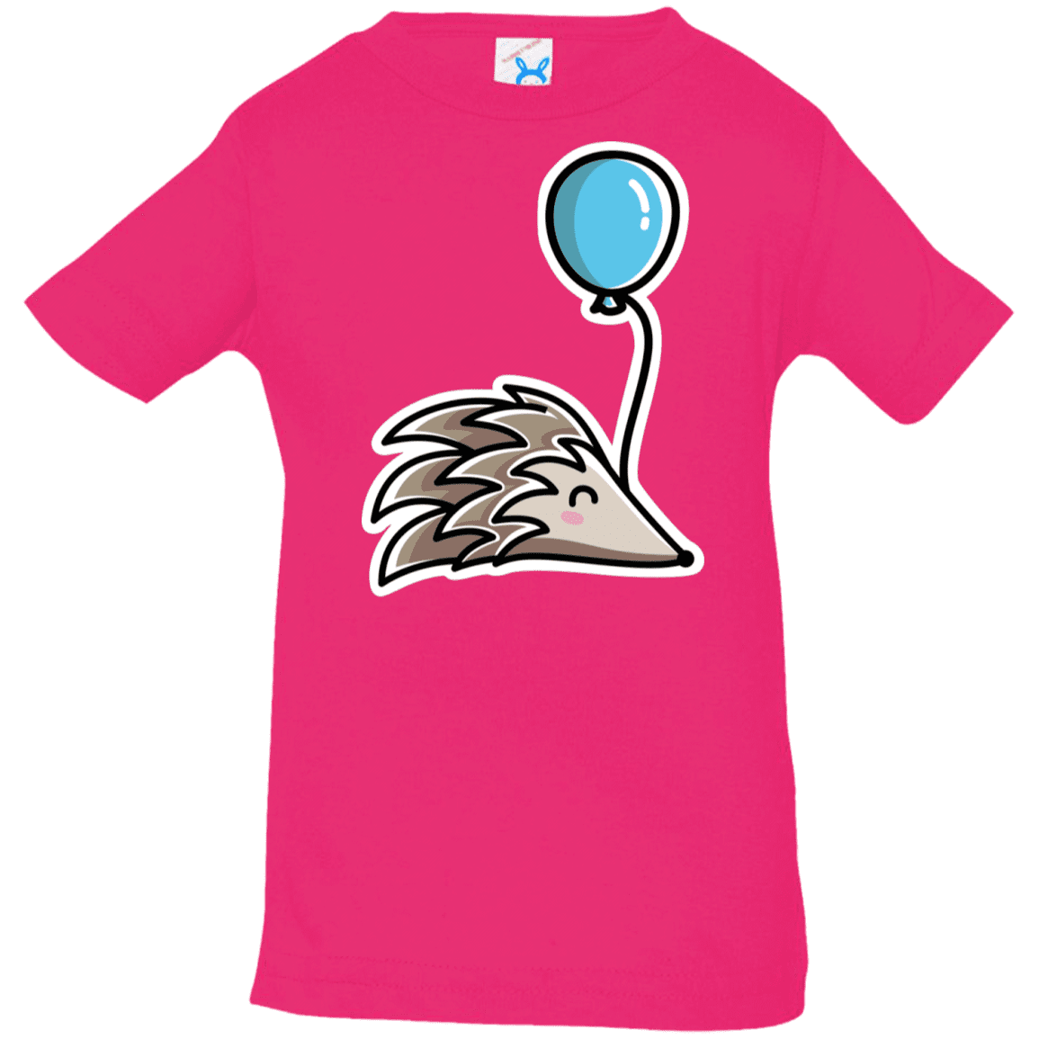 T-Shirts Hot Pink / 6 Months Kawaii Hedgehog with Balloon Infant Premium T-Shirt