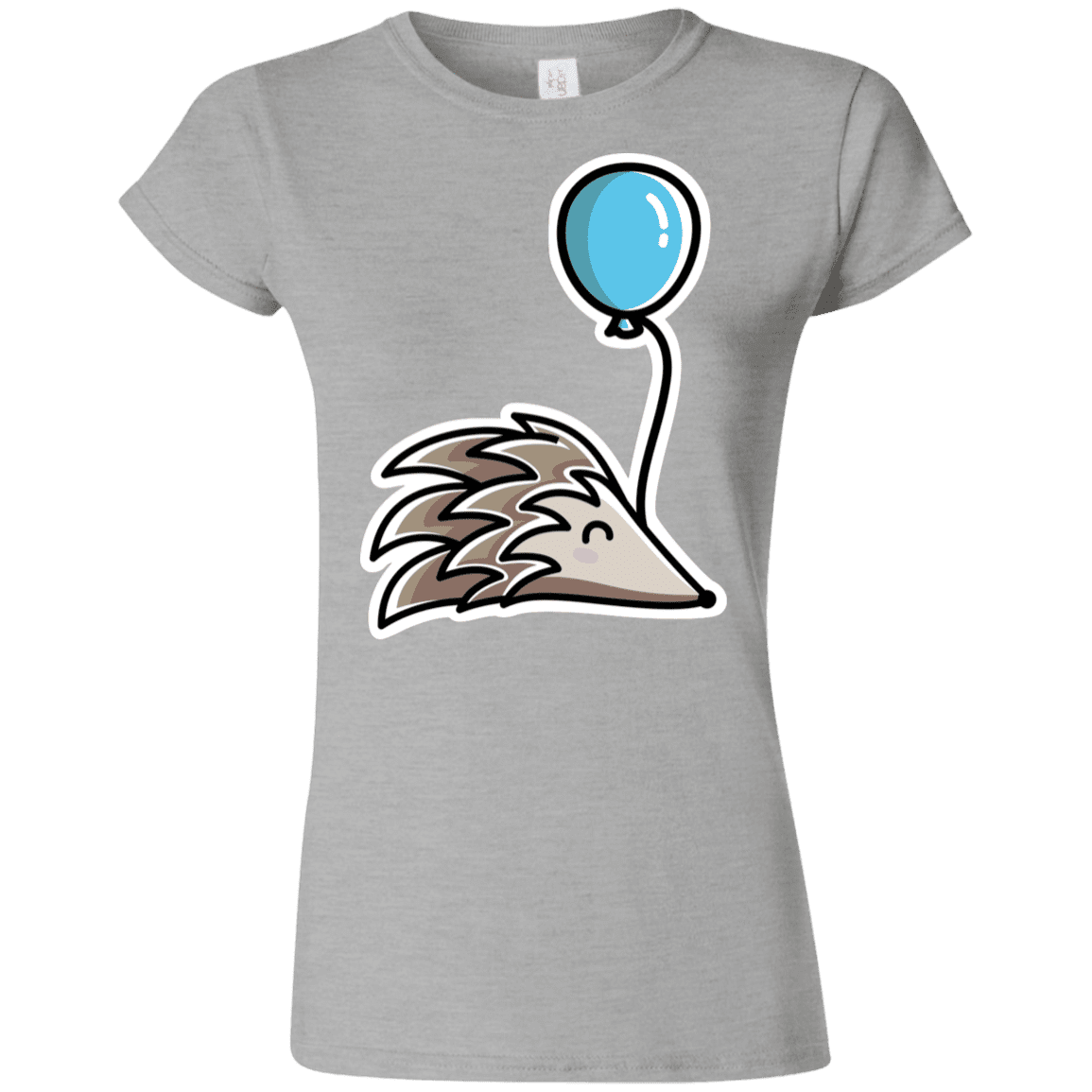 T-Shirts Sport Grey / S Kawaii Hedgehog with Balloon Junior Slimmer-Fit T-Shirt