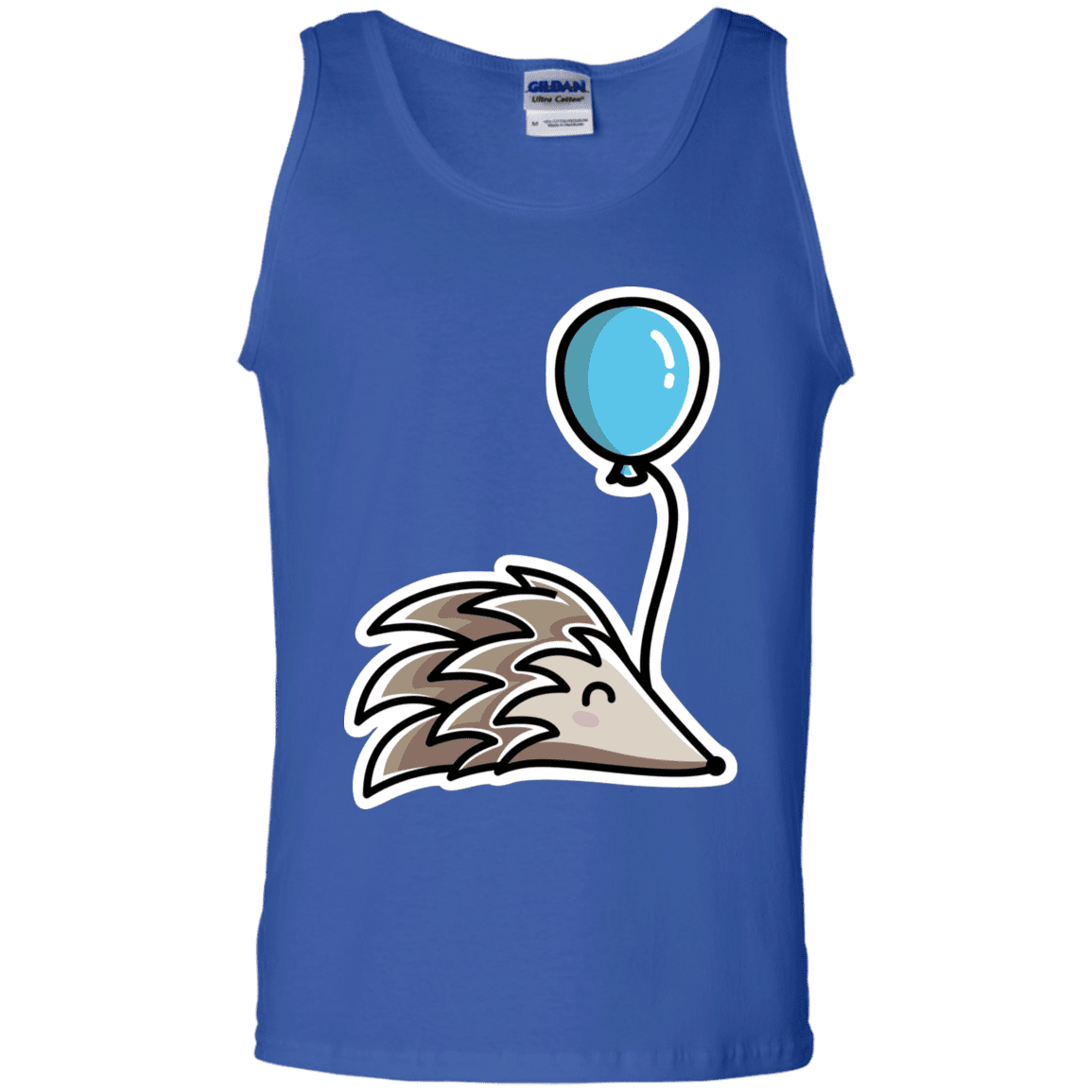 T-Shirts Royal / S Kawaii Hedgehog with Balloon Men's Tank Top
