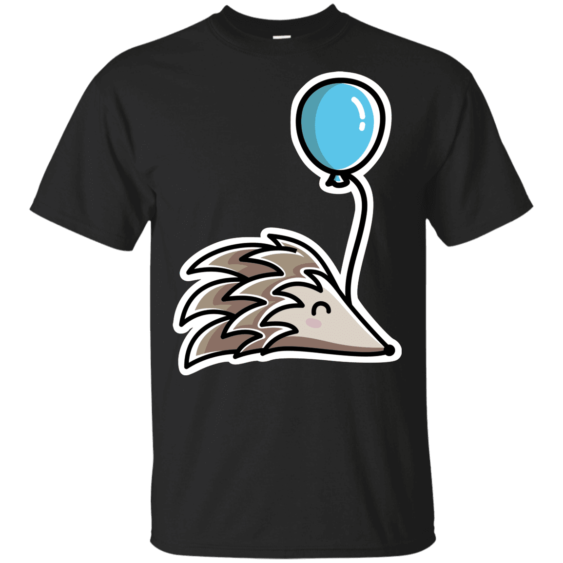 T-Shirts Black / YXS Kawaii Hedgehog with Balloon Youth T-Shirt