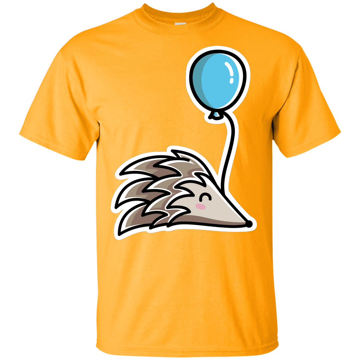 T-Shirts Gold / YXS Kawaii Hedgehog with Balloon Youth T-Shirt