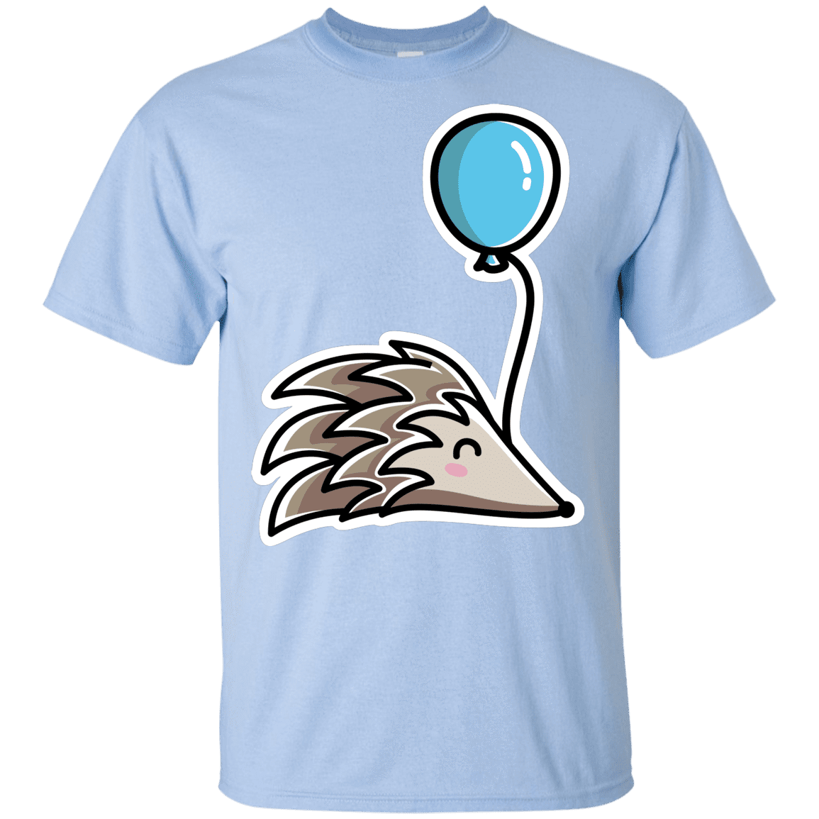 T-Shirts Light Blue / YXS Kawaii Hedgehog with Balloon Youth T-Shirt