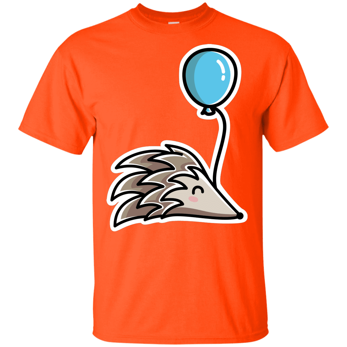 T-Shirts Orange / YXS Kawaii Hedgehog with Balloon Youth T-Shirt
