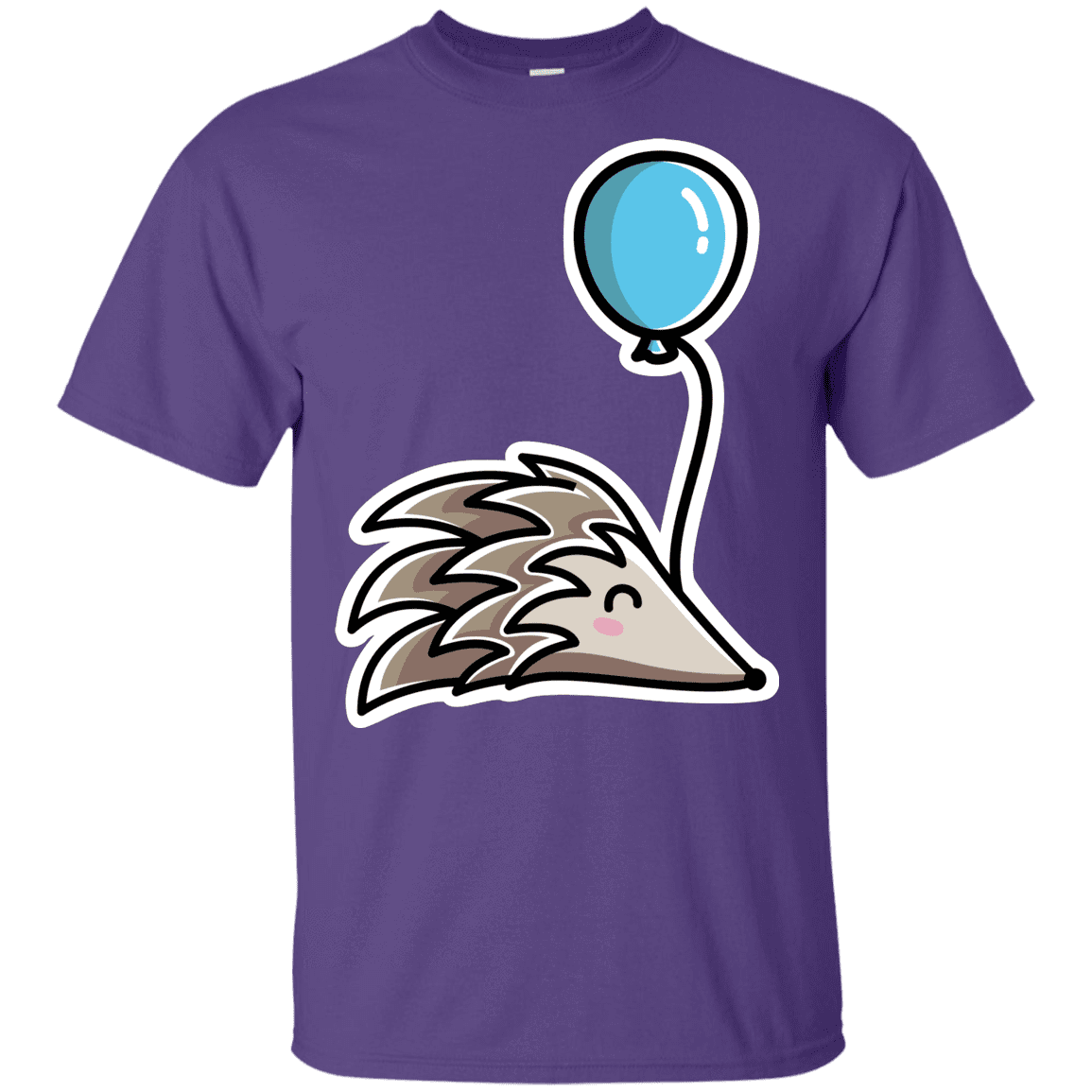 T-Shirts Purple / YXS Kawaii Hedgehog with Balloon Youth T-Shirt