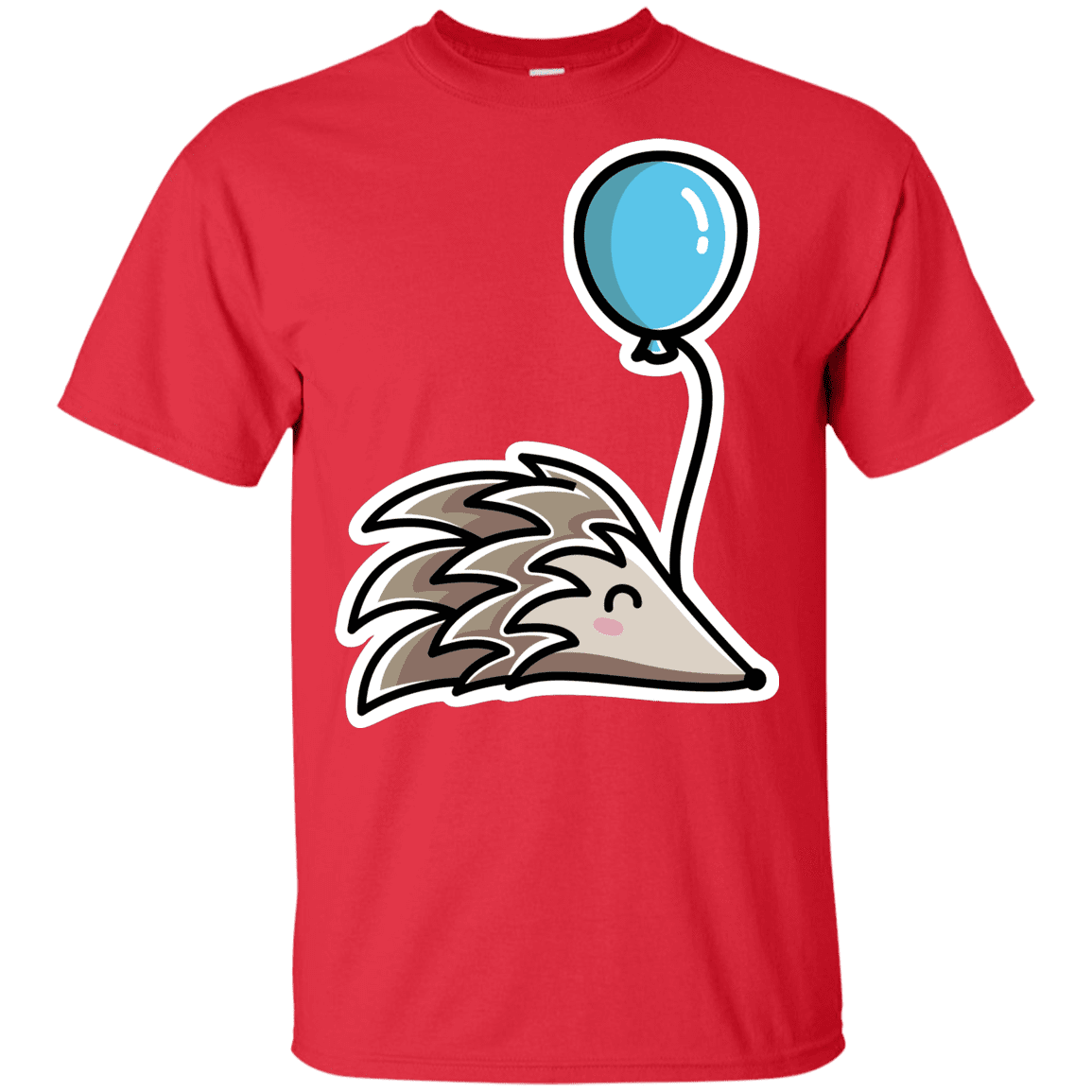 T-Shirts Red / YXS Kawaii Hedgehog with Balloon Youth T-Shirt