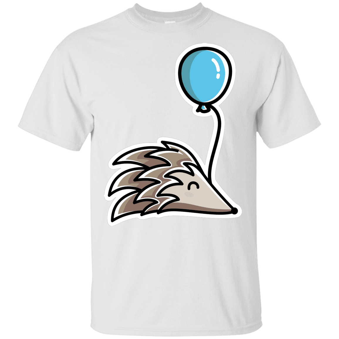 T-Shirts White / YXS Kawaii Hedgehog with Balloon Youth T-Shirt