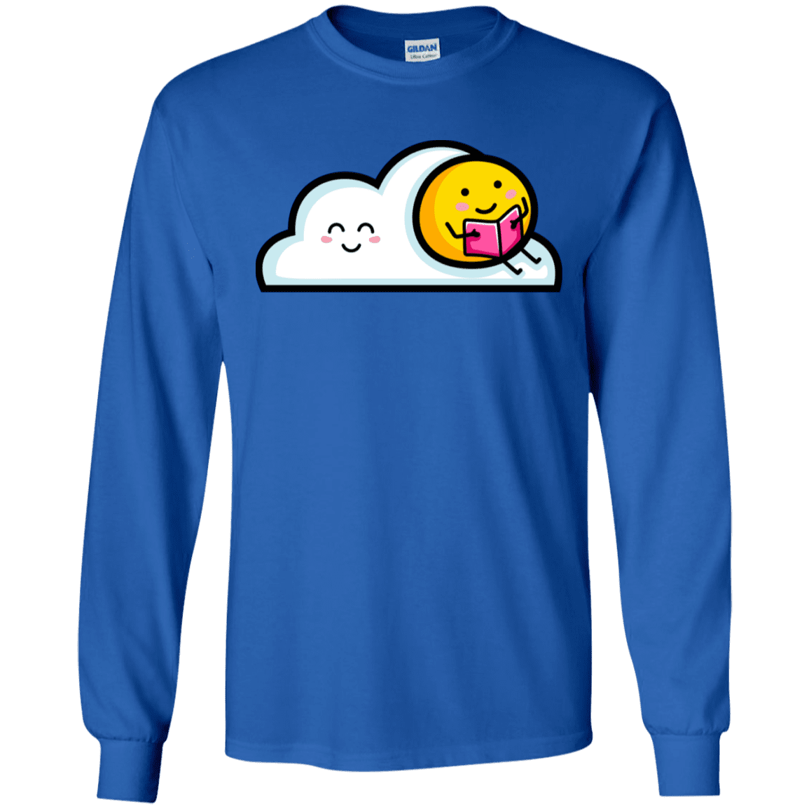 T-Shirts Royal / S Kawaii Love Summer Reading Men's Long Sleeve T-Shirt