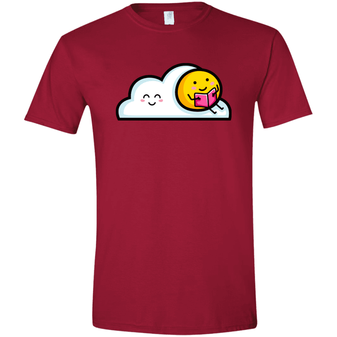 T-Shirts Cardinal Red / S Kawaii Love Summer Reading Men's Semi-Fitted Softstyle