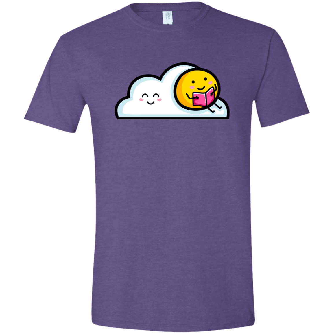 T-Shirts Heather Purple / S Kawaii Love Summer Reading Men's Semi-Fitted Softstyle