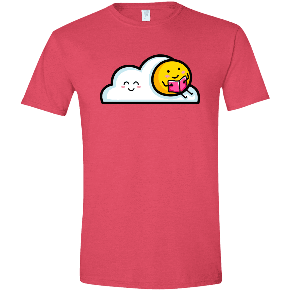 T-Shirts Heather Red / S Kawaii Love Summer Reading Men's Semi-Fitted Softstyle