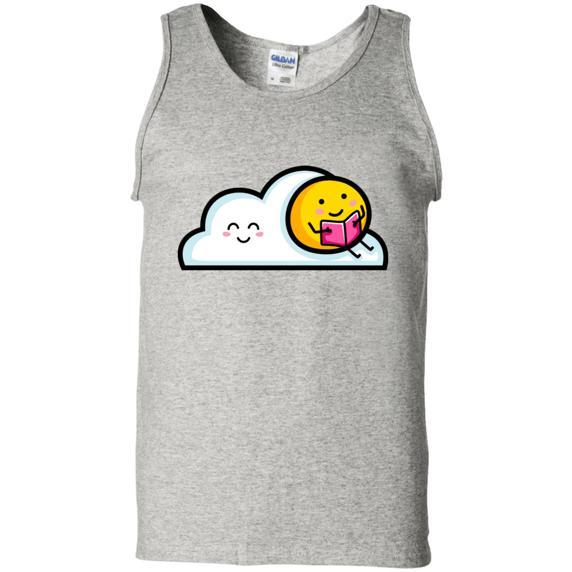 T-Shirts Ash / S Kawaii Love Summer Reading Men's Tank Top