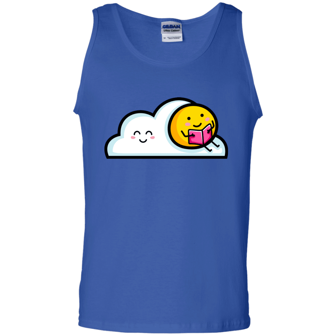 T-Shirts Royal / S Kawaii Love Summer Reading Men's Tank Top