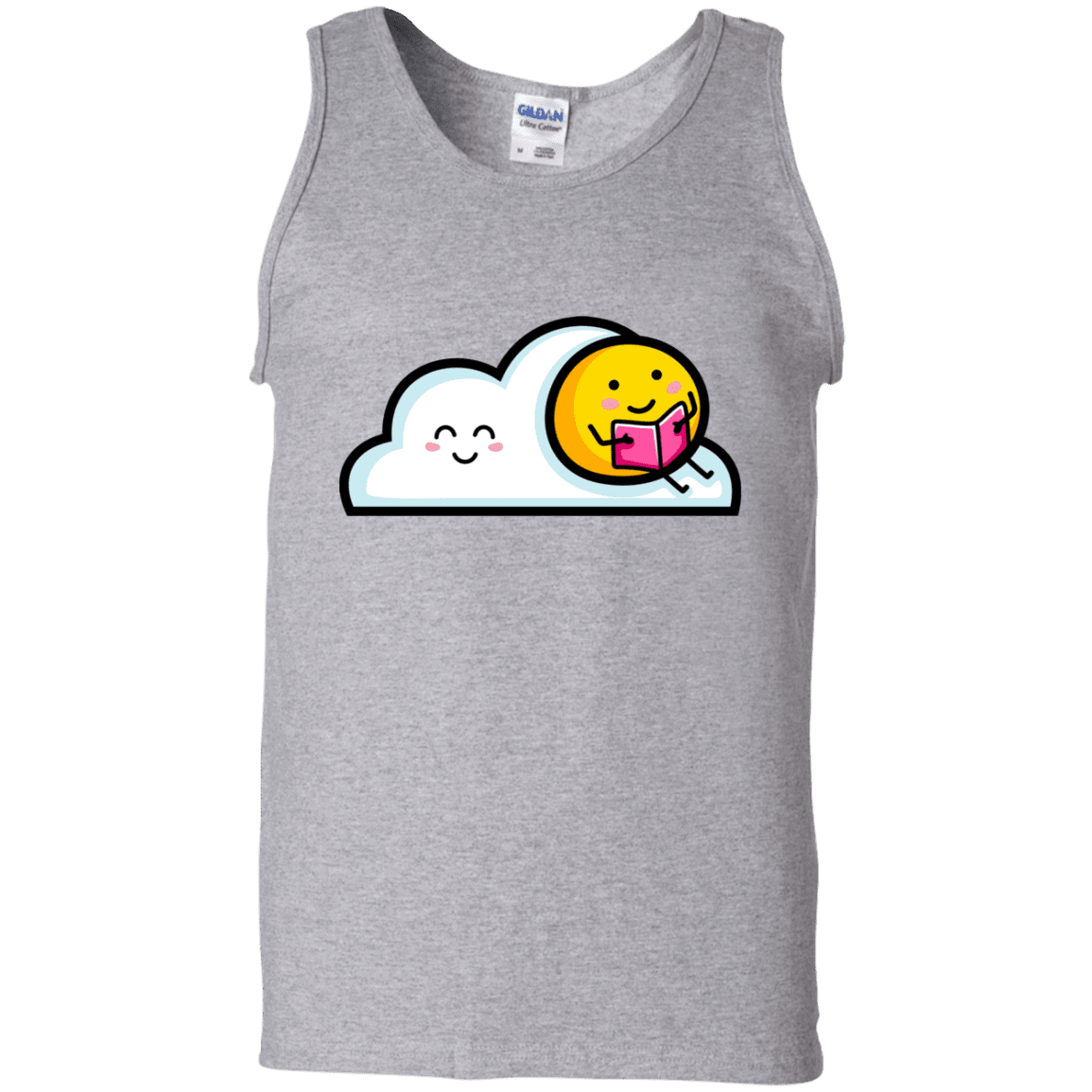 T-Shirts Sport Grey / S Kawaii Love Summer Reading Men's Tank Top