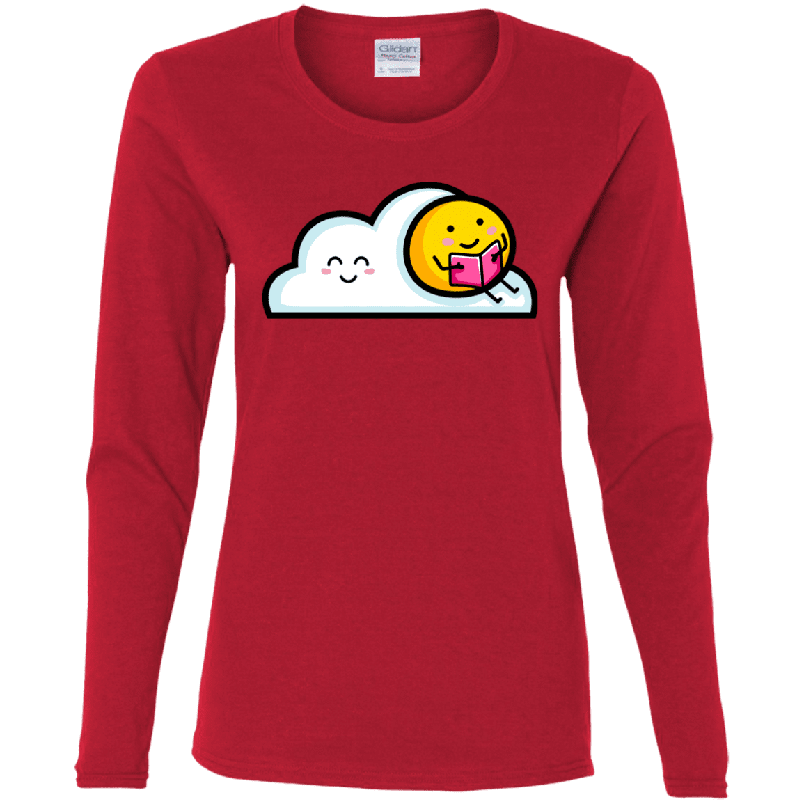 T-Shirts Red / S Kawaii Love Summer Reading Women's Long Sleeve T-Shirt