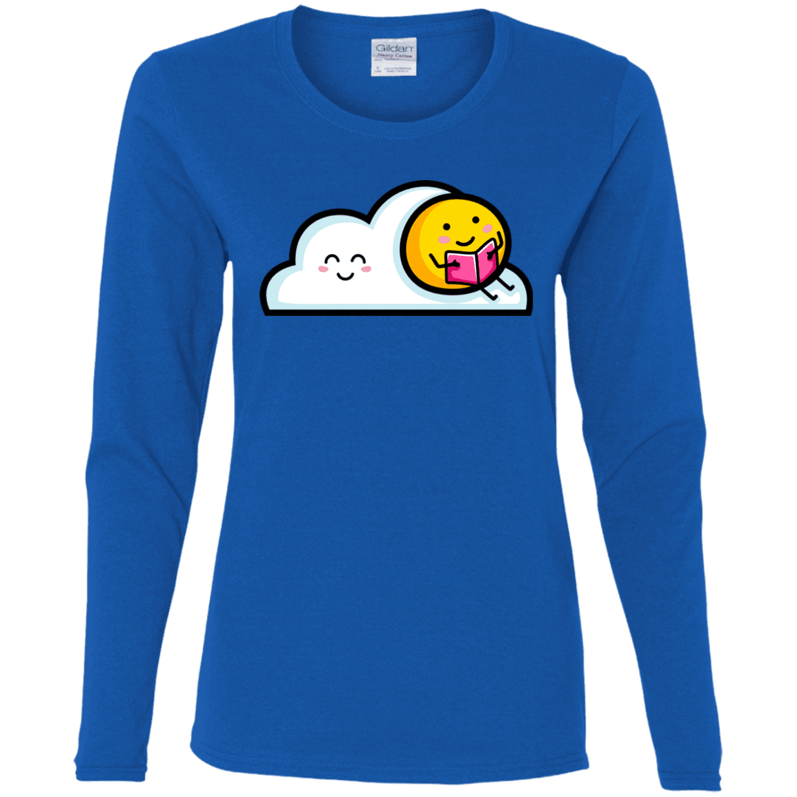 T-Shirts Royal / S Kawaii Love Summer Reading Women's Long Sleeve T-Shirt