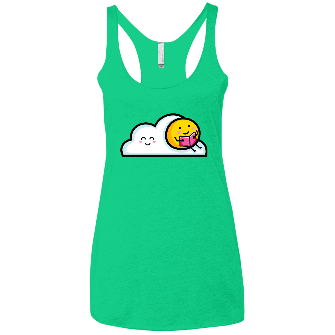 T-Shirts Envy / X-Small Kawaii Love Summer Reading Women's Triblend Racerback Tank