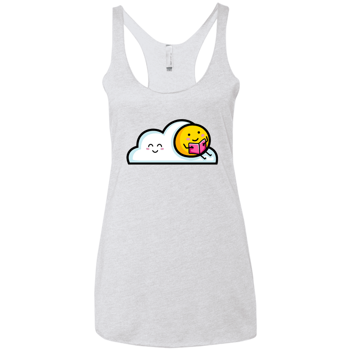 T-Shirts Heather White / X-Small Kawaii Love Summer Reading Women's Triblend Racerback Tank