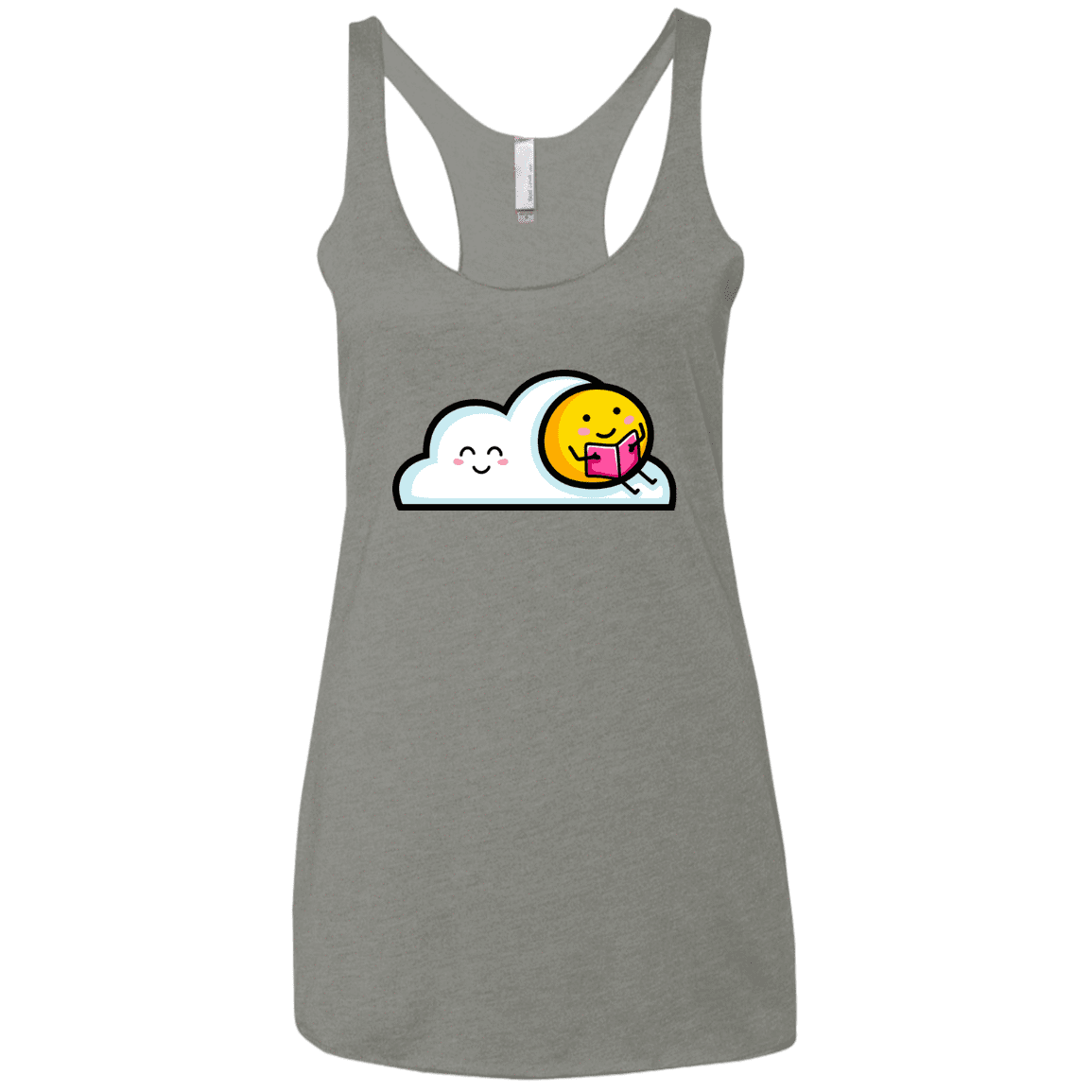 T-Shirts Venetian Grey / X-Small Kawaii Love Summer Reading Women's Triblend Racerback Tank