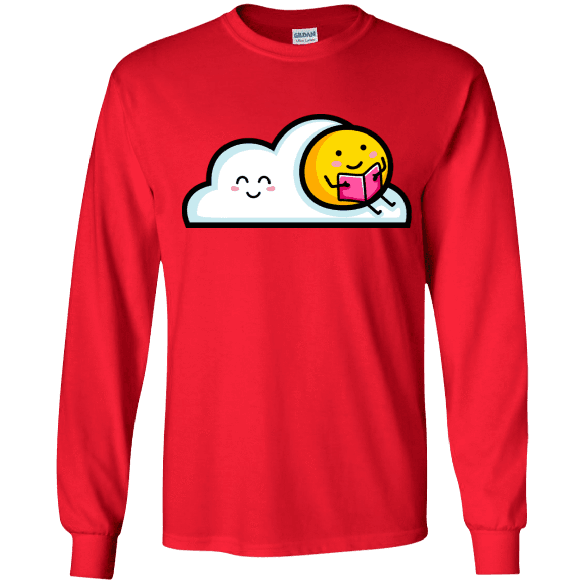 T-Shirts Red / YS Kawaii Love Summer Reading Youth Long Sleeve T-Shirt