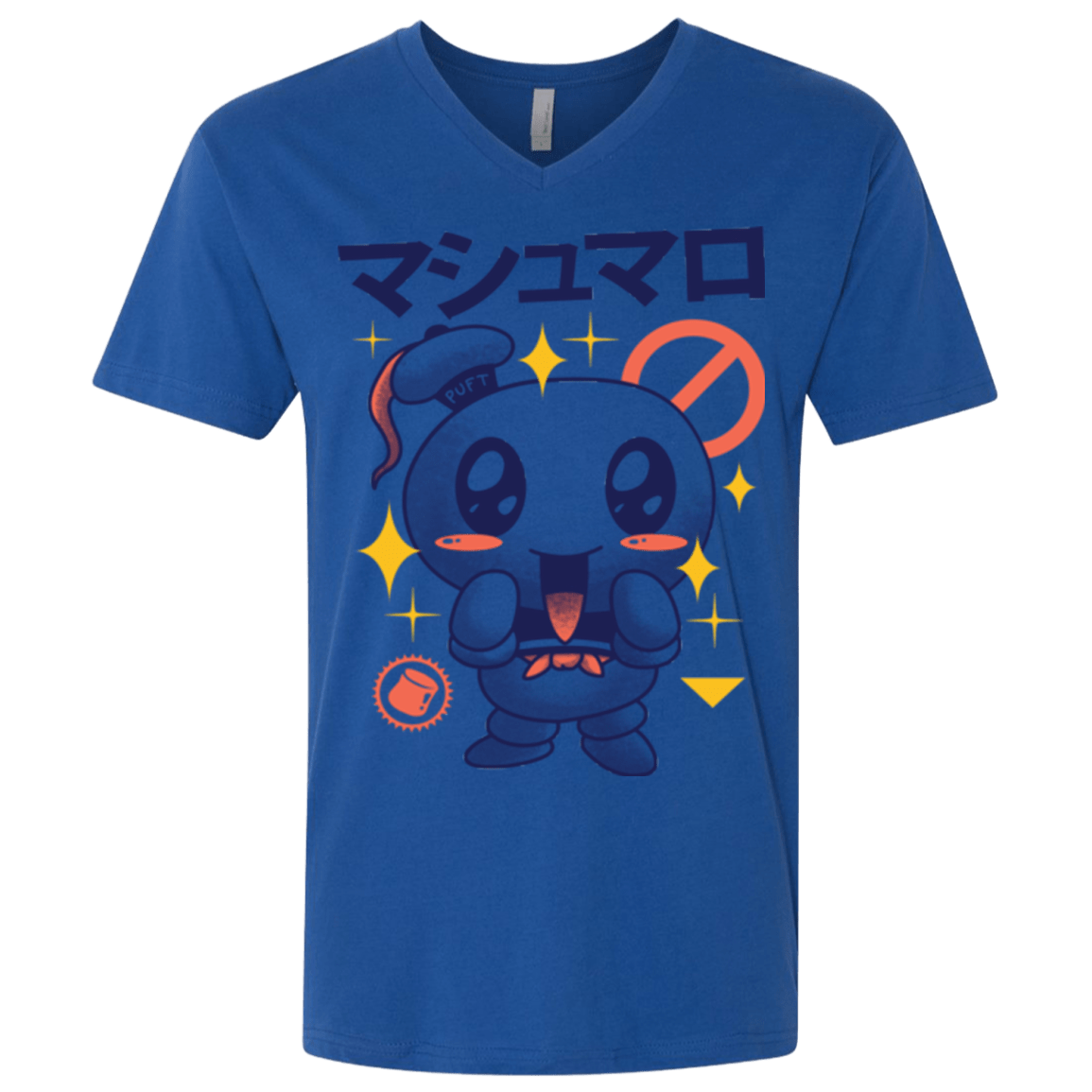 T-Shirts Royal / X-Small Kawaii Marshmallow Men's Premium V-Neck