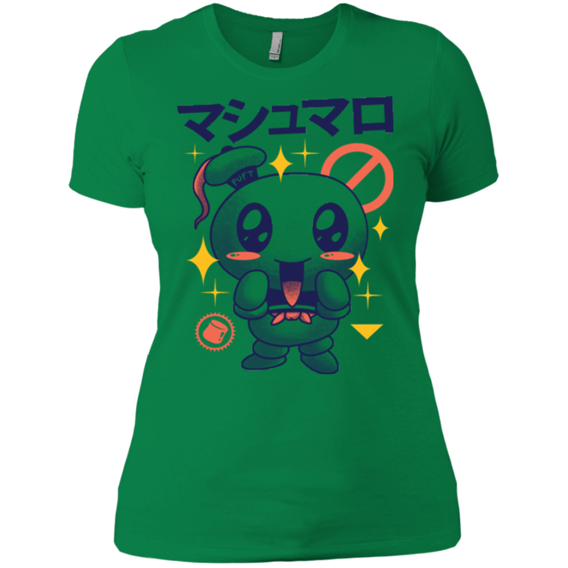 T-Shirts Kelly Green / X-Small Kawaii Marshmallow Women's Premium T-Shirt