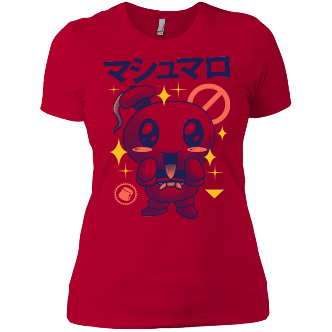 T-Shirts Red / X-Small Kawaii Marshmallow Women's Premium T-Shirt