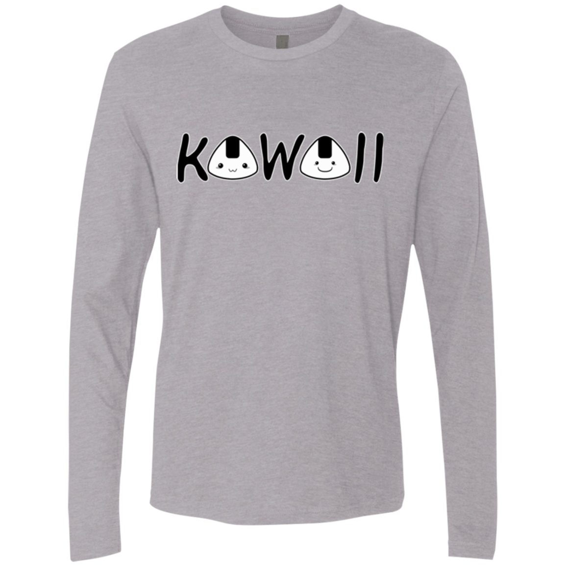 T-Shirts Heather Grey / Small Kawaii Men's Premium Long Sleeve
