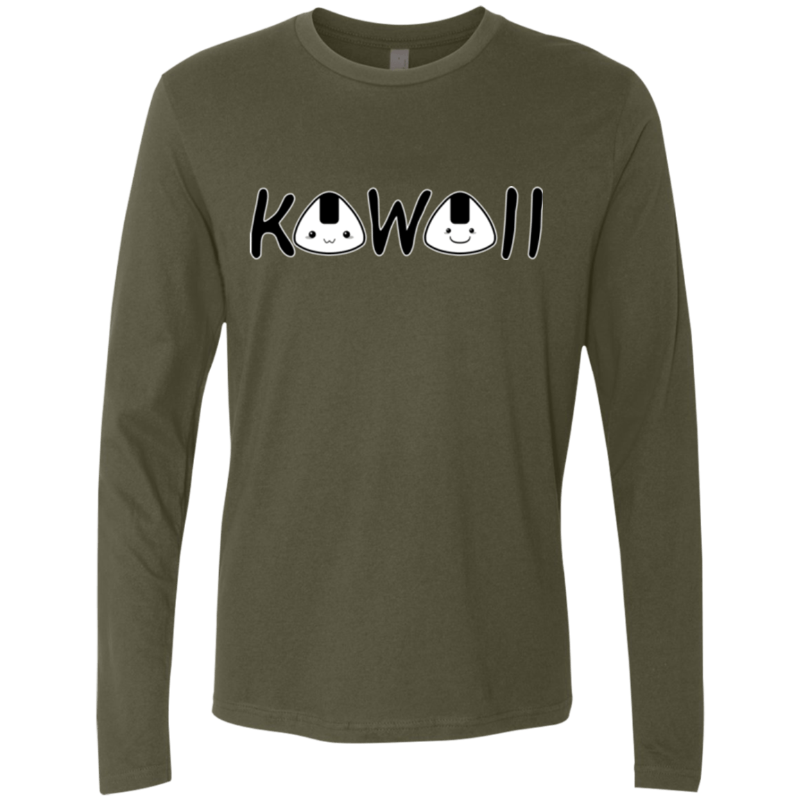 T-Shirts Military Green / Small Kawaii Men's Premium Long Sleeve