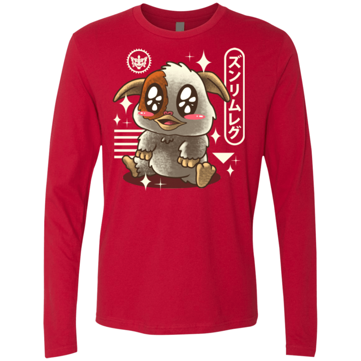 T-Shirts Red / Small Kawaii Mogwai Men's Premium Long Sleeve