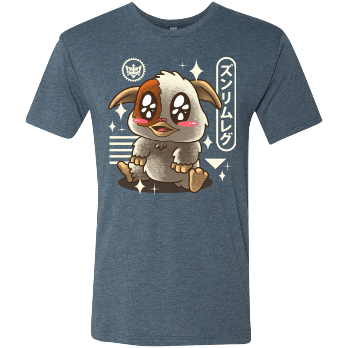 T-Shirts Indigo / Small Kawaii Mogwai Men's Triblend T-Shirt