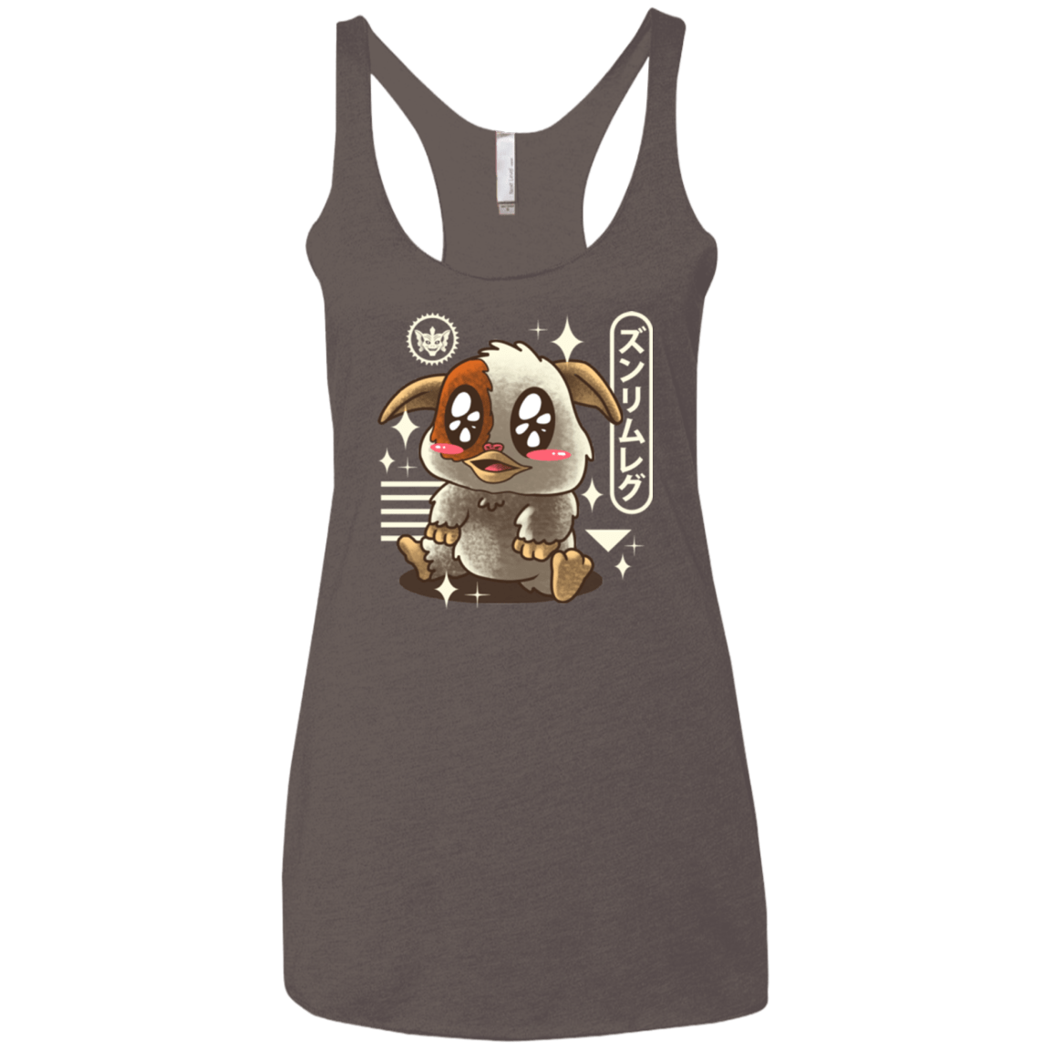T-Shirts Macchiato / X-Small Kawaii Mogwai Women's Triblend Racerback Tank