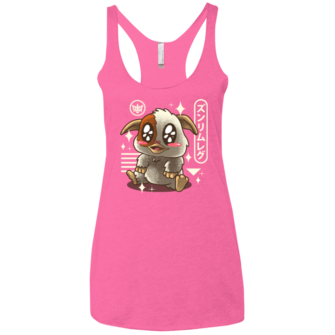 T-Shirts Vintage Pink / X-Small Kawaii Mogwai Women's Triblend Racerback Tank
