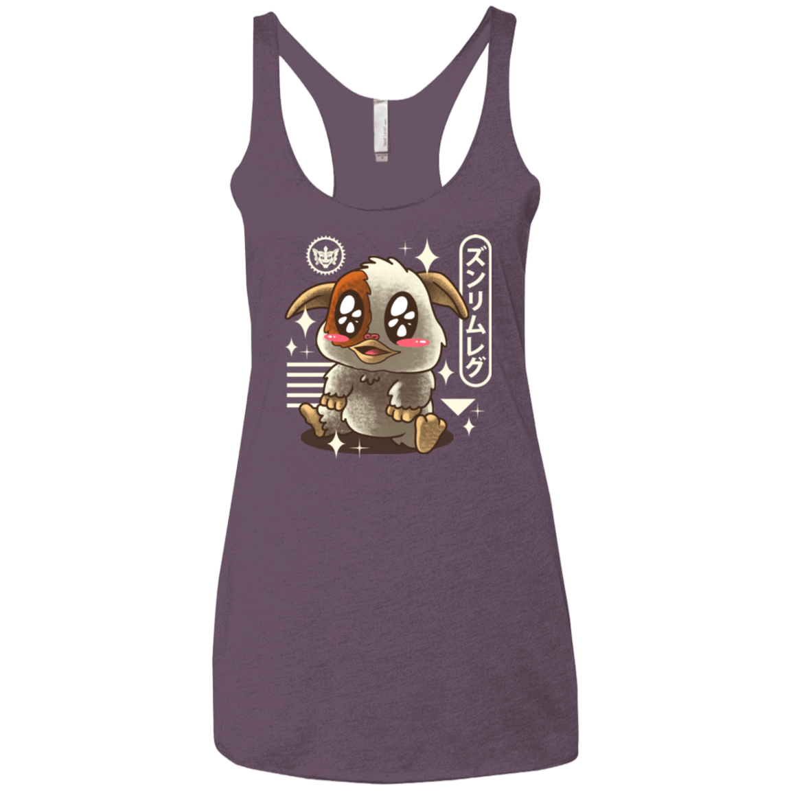 T-Shirts Vintage Purple / X-Small Kawaii Mogwai Women's Triblend Racerback Tank