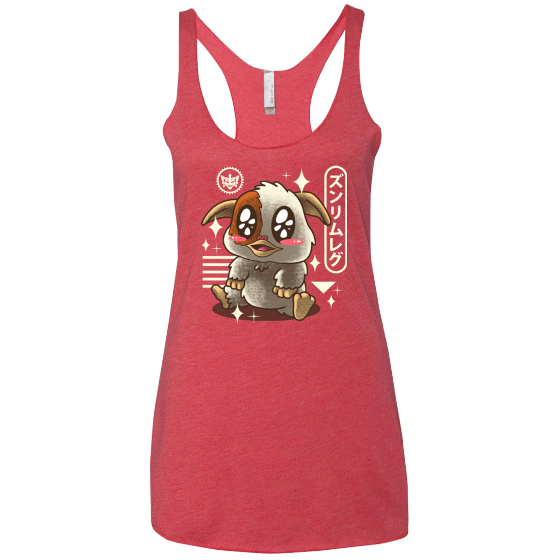 T-Shirts Vintage Red / X-Small Kawaii Mogwai Women's Triblend Racerback Tank