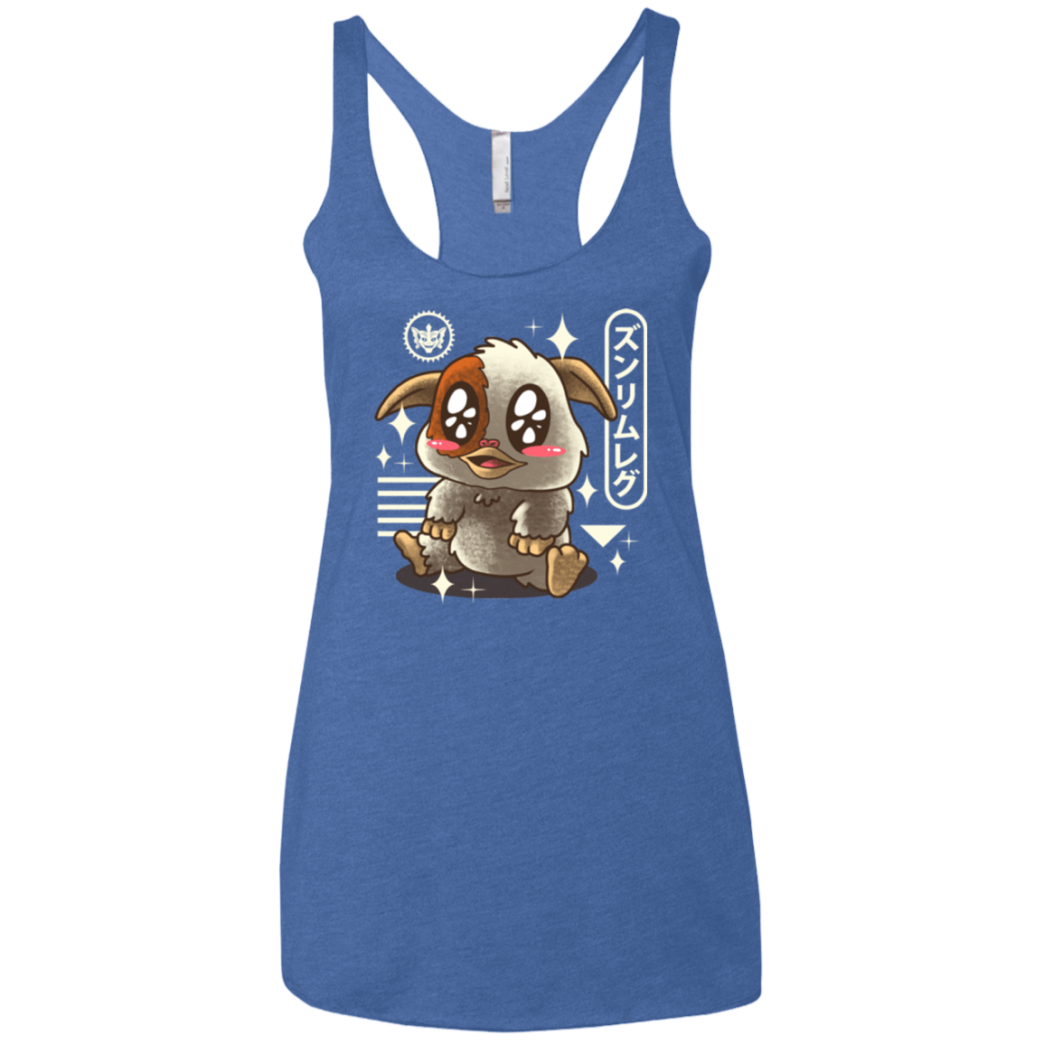 T-Shirts Vintage Royal / X-Small Kawaii Mogwai Women's Triblend Racerback Tank