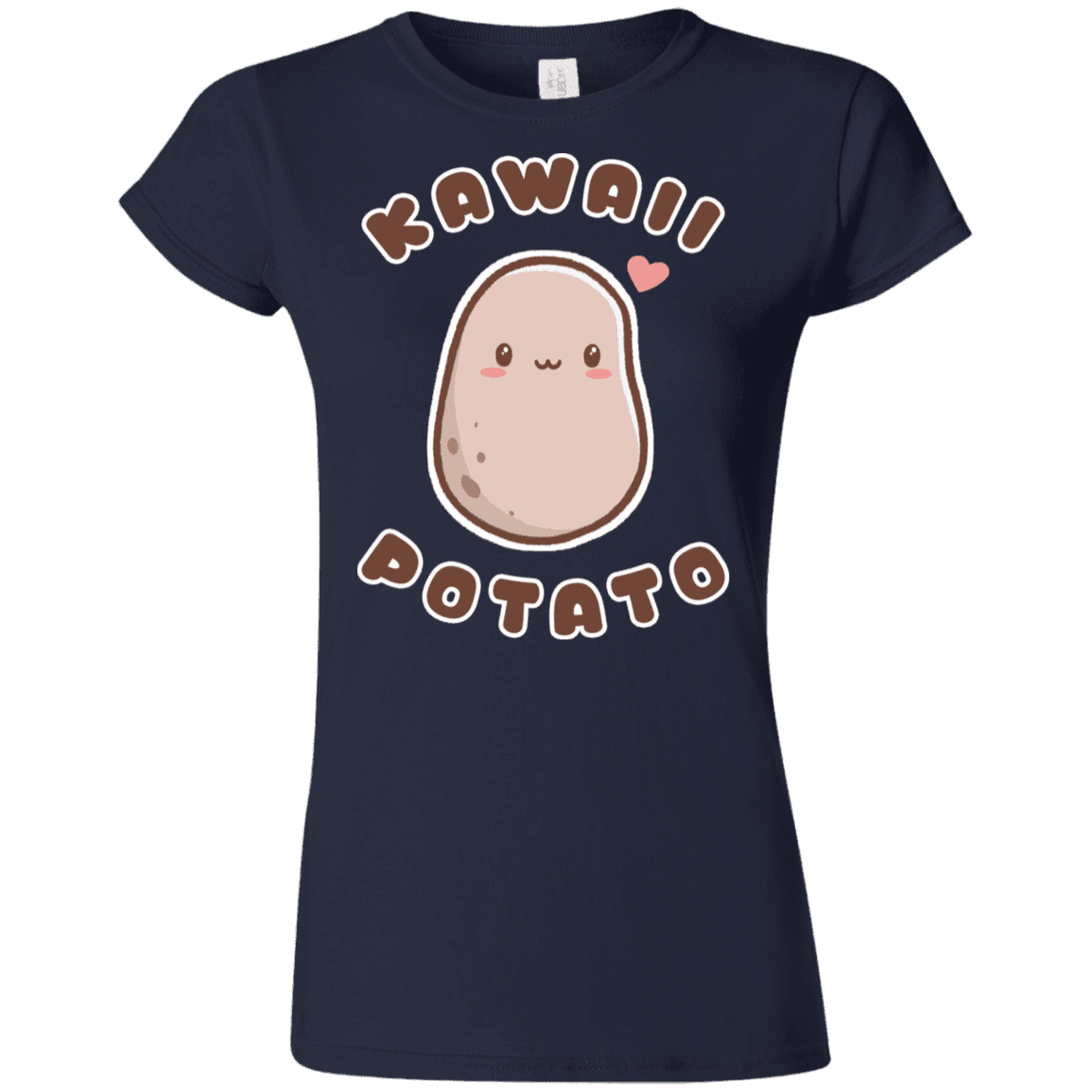 T-Shirts Navy / S Kawaii Potato Junior Slimmer-Fit T-Shirt