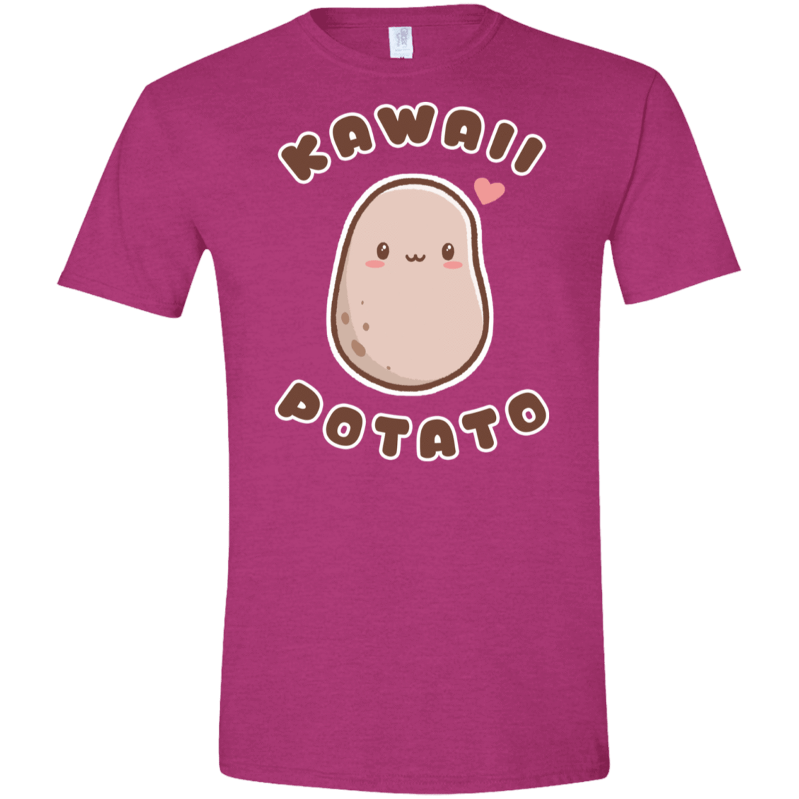 T-Shirts Antique Heliconia / S Kawaii Potato Men's Semi-Fitted Softstyle