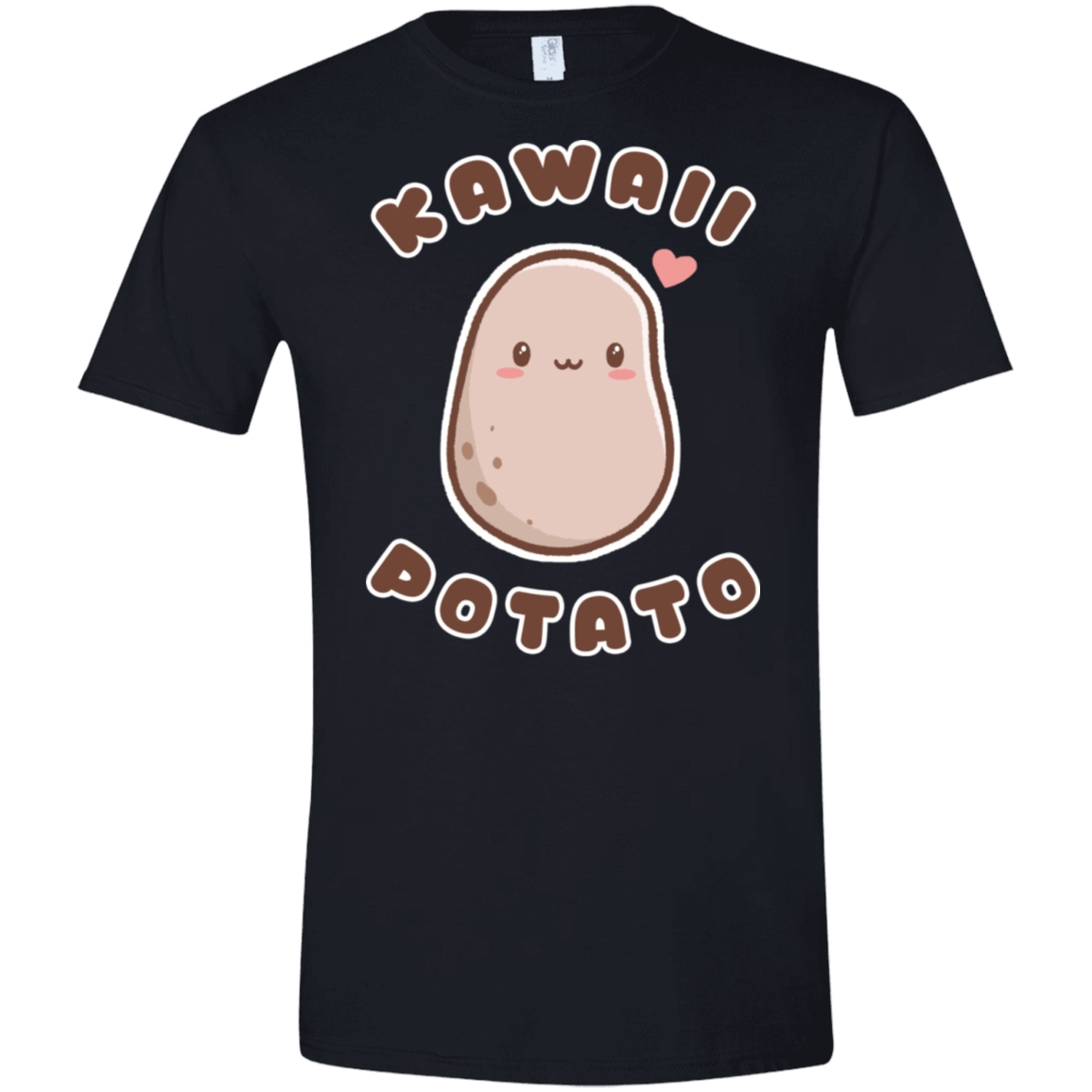 T-Shirts Black / X-Small Kawaii Potato Men's Semi-Fitted Softstyle