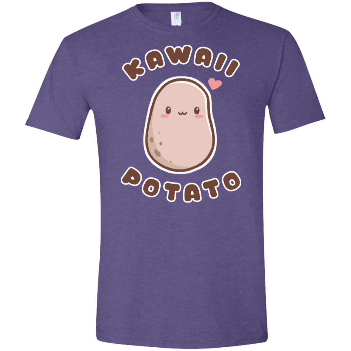 T-Shirts Heather Purple / S Kawaii Potato Men's Semi-Fitted Softstyle